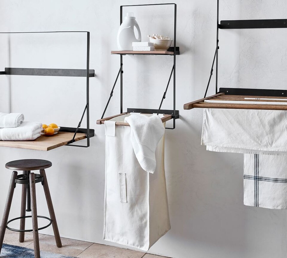 Trenton Laundry Bag Holder and Shelf Pottery Barn Australia